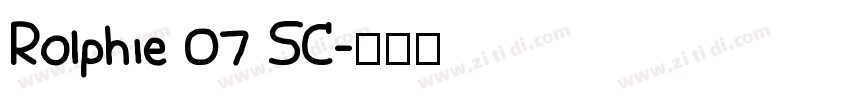 Rolphie 07 SC字体转换
